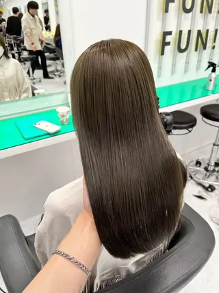 ミディアム ブラウンベージュ🤎 ブリーチなし🤎のヘアスタイル