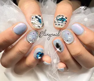 ネイル 23時まで❤︎韓国、 ワンホンネイルのネイルデザイン