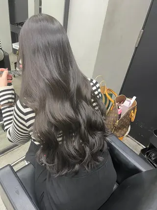 ロング カラー パーマ ヘアアレンジ メンズ キッズ ネイル マツエク・マツパ アイブロウ 🌸グレージュ/ ベージュ🌸yutaのヘアスタイル