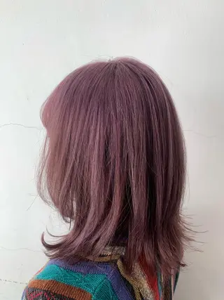 ミディアム カラー ヘアアレンジ THE./ブリーチ 透感カラー/髪質改善のヘアスタイル