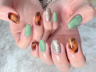 ネイル (∩_∩)ミモネイル /eyelashのネイルデザイン