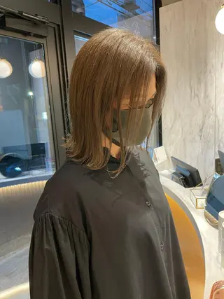 ミディアム カラー レイヤー/韓国ヘア 縮毛矯正🫧鈴木颯のヘアスタイル