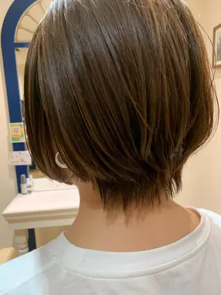ショート 縮毛/ショート/ ボブ/レイヤー/小原のヘアスタイル