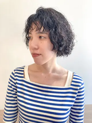 ショート パーマ icie所属・大阪ヴィーガンサロン KANAKOのヘアスタイル