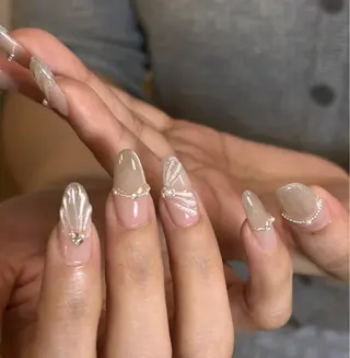 ネイル 長さだし/持込/ ins風ネイル/Umのネイルデザイン