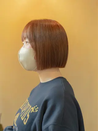 ショート カラー 【ボブ】縮毛矯正/ 船橋駅5分/鈴木杏美のヘアスタイル