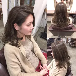 ロング カラー レイヤーカット匠 イソザキノリユキのヘアスタイル