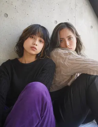 セミロング カラー 一ノ瀬 暁のヘアスタイル