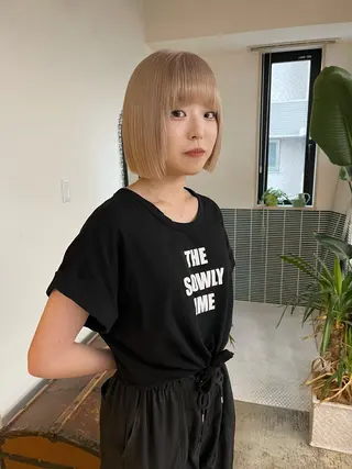 ミディアム カラー 🩷ハイトーン透明感 レイヤー🩷ユリカのヘアスタイル