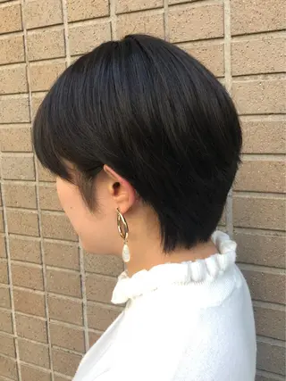 ショート カラー 細めハイライト🩶 ボブ/レイヤーカットのヘアスタイル