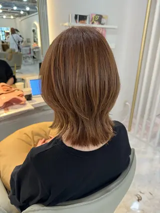 ミディアム レイヤーカット 中屋光貴のヘアスタイル