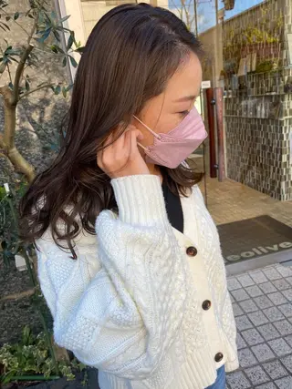 セミロング カラー ✴︎まえた さやか✴︎のヘアスタイル
