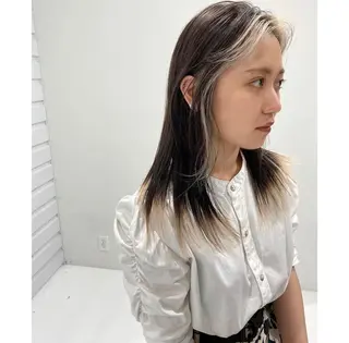 セミロング カラー ヘアアレンジ 【姫カット】 ナカムラコウキのヘアスタイル