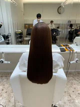 ロング 京都レイヤーカット/ 縮毛矯正/羽柴りくのヘアスタイル