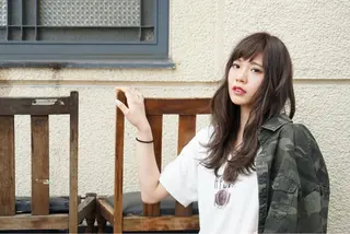 セミロング カラー 加藤 あやみのヘアスタイル