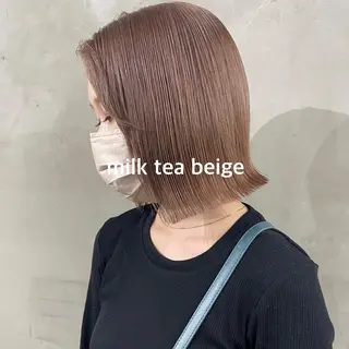 ミディアム 暖色カラー推し/ トヤエリコのヘアスタイル