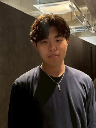 ショート カラー パーマ メンズ 金山駅前/メンズ パーマ/真柄 恒輝のヘアスタイル