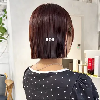 ショート カラー 切りっぱなしBOB 職人💜Anzuのヘアスタイル