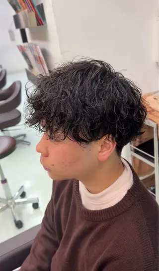 ショート パーマ 小芝涼介/レイヤー /メンズパーマ✂️のヘアスタイル