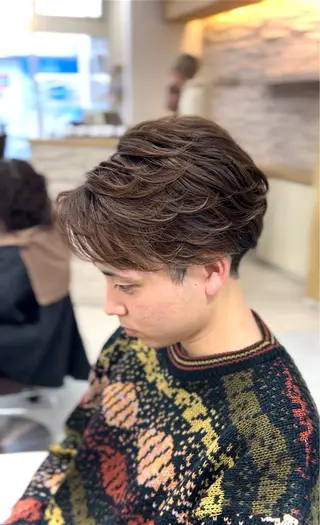 ショート カラー パーマ メンズ 🔮メンズ縮毛矯正 毛流れパーマ💎竹永のヘアスタイル