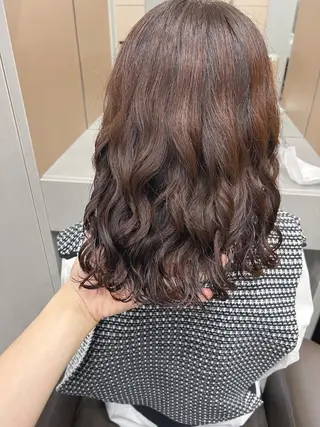 ミディアム パーマ ボブパーマコテ巻き風 パーマNo1深江秀平のヘアスタイル