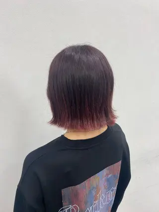 ミディアム カラー 寺井 萌恵のヘアスタイル