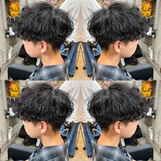 ショート メンズ ⚡️メンズパーマ特化 mens支持◎/忠地のヘアスタイル