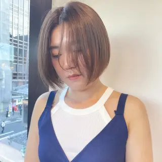 ミディアム カラー 似合わせヘア🤍 面田法子のヘアスタイル