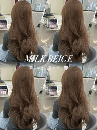 ロング カラー ヘアアレンジ fumika🎀 ベージュのヘアスタイル