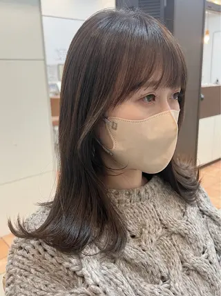 ミディアム カラー 頭皮×髪質改善 透明感カラー💎中村のヘアスタイル