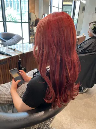 ロング カラー 松田 恋のヘアスタイル