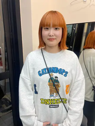 ミディアム ボブカットモデル/パ ーマ/harunaのヘアスタイル