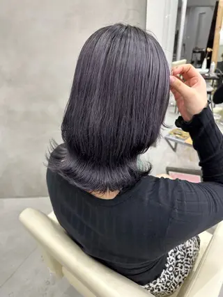 ミディアム カラー さあや 【透け感/艶感】のヘアスタイル