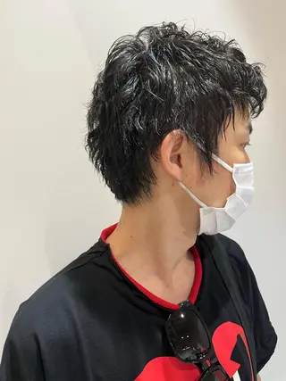 ショート パーマ メンズ ニュアンスヘア☆樋口 希世☆のヘアスタイル