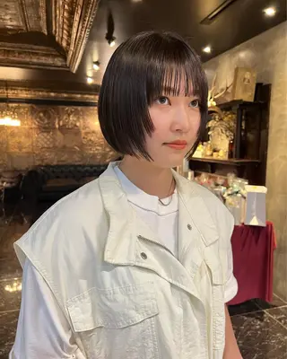 ミディアム カラー haco＋所属・圧倒的デザイン力 店長🎨RENAのヘアスタイル