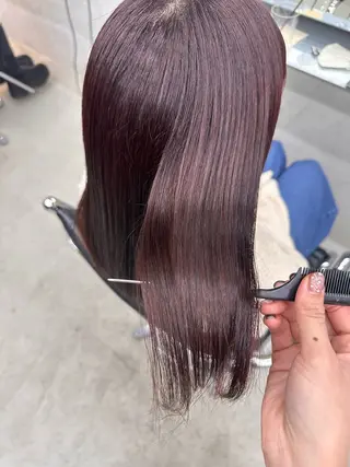 セミロング カラー 染谷 遥花のヘアスタイル