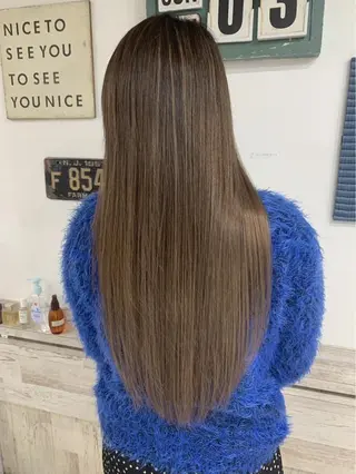 ロング カラー 京都大人女性ショート 徒歩1分/秋山のヘアスタイル