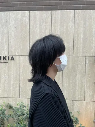 ミディアム メンズ BASUKIA 西宮 甲子園口所属・𝙢𝙚𝙣'𝙨 𝙝𝙖𝙞𝙧高津のヘアスタイル