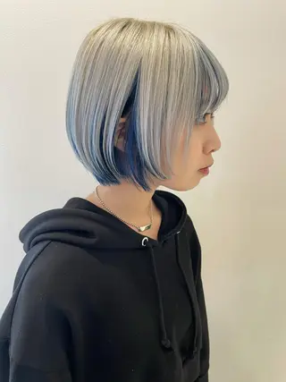 カラー ハイトーン/ウルフ /小澤凌祐🦕のヘアスタイル