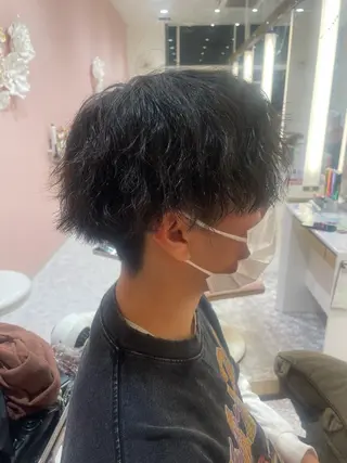 パーマ メンズ 束感まつ毛 ／nicoのヘアスタイル