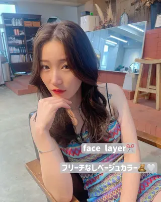 ロング カラー レイヤーカット/ 縮毛矯正/ミサキ💐のヘアスタイル