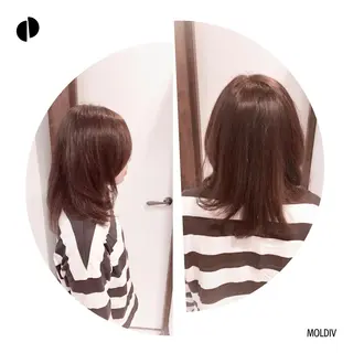 ミディアム セミロング カラー ✨縮毛矯正✨髪質改善 ナカシマ ユミのヘアスタイル