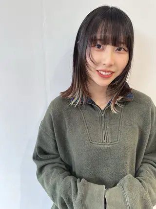 ミディアム カラー ill.所属・ill［イル］大須 ダブルカラー髪質改善のヘアスタイル