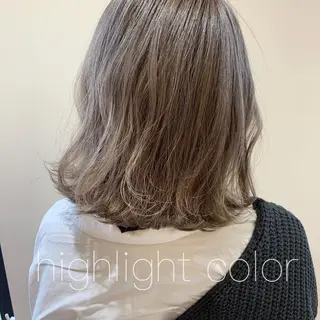 ミディアム 透明感カラー 金村真子のヘアスタイル