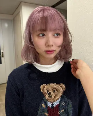 ミディアム 心斎橋ハイトーン/ カノンのヘアスタイル