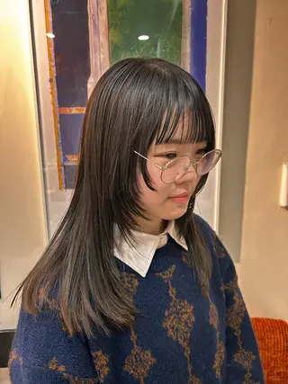 ミディアム デザインカット/ パーマ/nanaのヘアスタイル