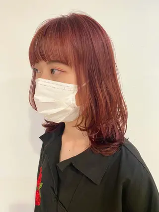 ミディアム カラー Ate by little所属・青木 梢のヘアスタイル