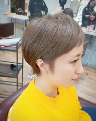 ショート カラー パーマ ヘアアレンジ ペスカ豊崎店　沖縄所属・ショート指名No.1 店長　清水のヘアスタイル