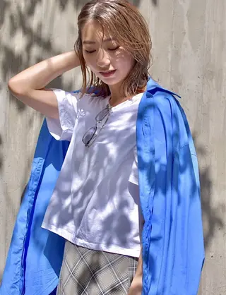 ミディアム hoNua. 栄/透明感カラーのヘアスタイル