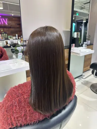 セミロング 縮毛矯正／ダブル カラー／はづき☘️のヘアスタイル